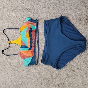 Prana Women panties/bra swim two piece padding inseat beach pool sz M